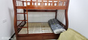 美念胡桃木儿童上下床实木高低床双层床上下铺床两层木床子母床 胡桃色【爬梯款】床+床垫+书架+双抽 上铺宽115cm下铺宽135cm 实拍图