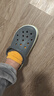 卡骆驰（CROCS）洞洞鞋贝雅卡骆班轻便耐磨一脚蹬休闲鞋|205089 石板灰/青柠绿-0GX 41 /42(260mm) 实拍图