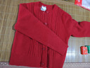 优衣库童装女童souffle yarn舒芙蕾开衫长袖毛衣外套新款478173 15 珊瑚红色 160 实拍图