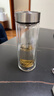 希诺（HEENOOR）抗菌玻璃杯双层防烫办公车载水杯男高档泡茶杯子XN-9303 360mL 实拍图