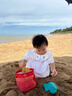 Hape(德国)宝宝大号加厚沙滩玩具挖沙玩水挖土便携折叠沙桶套装E4093 实拍图