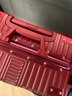 喜朗顿结婚行李箱女方新娘陪嫁箱婚礼酒红色拉杆箱嫁妆密码箱婚嫁皮箱子 酒红色-直角铝框款 22英寸 【需托运】 实拍图