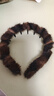 秋冬气质豹纹毛绒发箍女带齿洗脸压发头箍高颅顶防滑碎发整理发卡 豹纹毛绒发箍【深咖色】 实拍图