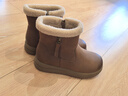 百丽（Belle）复古擦色雪地靴女2025冬新商场同款舒适保暖东北靴E5L1DDD5 棕色 38 实拍图