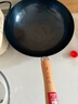章丘铁锅正宗手工锻打铁锅无涂层物理不粘锅炒锅老式家用炒菜锅厨具轻音 2.0标准版古法烤蓝 32cm 实拍图