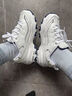 斯凯奇（Skechers）女鞋小白熊女士休闲鞋子厚底增高百搭运动软底老爹鞋女99999863 白色/海军蓝色/WNV 39.5 实拍图