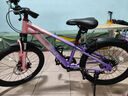 凤凰山地自行车男女变速山地车碟刹青少年儿童自行车学生单车 星际 粉紫【变速+辐条轮】 22寸【适合130-170cm】 实拍图