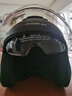 凤凰新国标A类3C认证电动车摩托车头盔双镜片防雾防风保暖哑黑 男女四季通用电瓶车3/4半盔冬季安全帽 实拍图