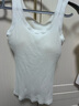 浪莎吊带背心女带胸垫免穿文胸可外穿内搭运动螺纹打底衫 白色 M  实拍图