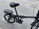 凤凰（Phoenix） 折叠自行车女男士儿童学生轻便携免安装载可折叠小轮单车 【免安装/钢架】单速条轮黑色 20寸【适合身高145-175cm】 实拍图
