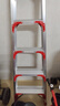 创硕 家用梯人字梯工程梯子铝合金梯货梯架 【六步梯红】加强加固款 实拍图
