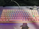 狼蛛（AULA）F87ProV2客制化无线机械键盘电竞游戏专用  蓝牙/2.4G/有线三模连接全键热插拔gasket结构办公键盘 F87ProV2大宗师版【海棠轴】粉色渐变侧刻 实拍图