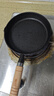 铁仕达（Telssida） 加厚铸铁小平底锅无涂层铸铁锅牛排煎锅不粘煎蛋锅辅食锅生铁锅迷你锅早餐锅 【木柄款】20cm锅+玻璃盖 实拍图