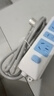 【京东物流】经典蓝白插座/插排/插线板 新国标纯铜高温阻燃大功率多孔位分控 家用宿舍办公 三位12孔 线长1.5 实拍图