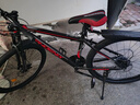 凤凰（Phoenix）山地自行车成人儿童铝合金车圈辐条轮26英寸24速 探界者 黑红色 实拍图