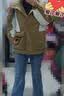 森马（Semir）[陈都灵同款]四防外套女中长款宽松撞色防护夹克秋装通勤户外上衣 咖白色调00451 M 【宽松版，建议拍小一码】 实拍图