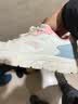 安踏运动鞋女鞋夏季新款防水皮面跑步鞋休闲鞋百搭轻便软底减震小白鞋 【皮面防泼水】 白/青/粉 38.5 (240mm) 实拍图