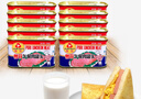 粤花牌午餐肉罐头 火锅即食猪肉火腿三文治早餐蛋面螺蛳粉 粤花午餐肉198克*10罐 实拍图