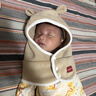 BabyWatch婴儿帽子秋冬宝宝新生儿外出帽子婴幼儿保暖防风护耳帽加厚摇粒绒 小熊帽-米色【A类标准丨围脖一体帽】 0-3周岁 实拍图