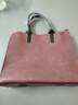 北狐复古女包真皮新款简约大气手提包职业商务包大容量托特包通勤包女 粉色 实拍图