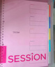 满乐文（MARUMAN） 渐变色 SESSION大容量活页本 活页夹两倍索引页含资料袋 B5·浅粉 实拍图