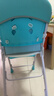 友彩可折叠宝宝餐椅酒店多功能商用吃饭座椅婴儿家用饭店儿童餐桌椅子 折叠款/洛克蓝+舒适软垫+双餐盘 实拍图