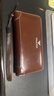 英伦保罗真皮钱包男长款拉链皮夹高档男士卡包多功能手包生日礼物男送男友 棕色-专柜礼盒-可拆卸手腕带 实拍图