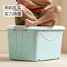 禧天龙家用收纳箱加厚衣物储物箱塑料箱大容量玩具整理箱 60L蓝色1个装 实拍图