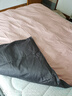 无印良品A类100%纯棉被套 全棉纯色双人被罩200*230cm豆沙粉拼深灰 实拍图
