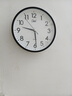 康巴丝（Compas）挂钟客厅 静音走时简约石英钟表挂墙时钟 c2855 黑色 26cm直径 实拍图