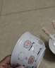釉下彩可爱卡通碗碟套装家用高颜值陶瓷碗筷盘餐具 2碗2勺 4件套 实拍图