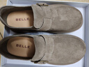 百丽厚底保暖毛毛鞋女2025冬新二层牛皮复古勃肯鞋JD009DM5 灰单里 39 实拍图