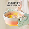 京东京造 防烫手套 加厚耐高温硅胶隔热手套厨房微波炉烤箱烘培手套2只 实拍图