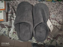 京东京造【日式软底】拖鞋轻简软弹加厚毛绒保暖棉拖鞋男士款深灰色43-44 实拍图