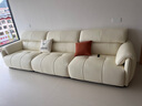 冬熊轻奢真皮沙发简约现代客厅小户型沙发大象耳朵乳胶直排沙发奶油风 五人位3.4米 旗舰版：生态皮+凝胶记忆棉+6CM紫罗兰 实拍图