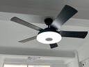佑家LED餐厅风扇灯吊扇灯现代简约客厅吊灯风扇卧室电扇灯 【升级60w全光谱】哑白变频6档 48寸 实拍图