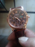 【网红爆款】商务腕表石英运动表休闲皮带男女手表 棕色【升级】 实拍图