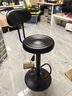 唐辑吧台椅高脚凳酒吧椅家用简约升降椅子商用收银前台转椅 高款黑色 实拍图