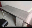 尋巧（SPERMEK） 电脑桌台式家用卧室写字桌简约宿舍书桌学生学习职员办公室桌子 【桌椅组合】欧文莱灰色140CM 实拍图