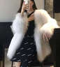 傲列2024秋冬轻奢品质貉子毛双面编织皮草女中长减龄狐狸毛毛外套大衣 白色 均码 实拍图