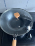 苏泊尔（SUPOR）铁锅家用炒菜锅无涂层传统老式精铁大炒锅平底燃气电磁炉通用 精铁炒锅【带盖款】 32cm 实拍图