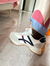 鹿季韩系条纹系带小白鞋女2025年夏季新款时尚百搭超火运动休闲阿甘鞋 红蓝 单层 37 实拍图