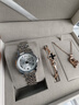 爱琴鸟瑞士认证手表男士石英表 情侣一对表防水商务名表 送情人节礼物 银壳白面-男款 实拍图