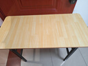 飞旺藤达折叠桌电脑桌家用简约学习书桌办公培训长条桌户外地摊桌子单双层 100*50*75CM【竹木纹】 实拍图