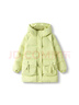 巴拉巴拉童装儿童面包羽绒服女大童冬装甜美肌理连帽外套 黄绿A41715-白鸭绒 -208424107017 140 实拍图