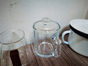 喜碧（Scybe）茶杯耐热玻璃杯办公杯玻璃茶杯带盖把手杯玻璃水杯格隆380ml 2只 实拍图