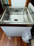 烘焙精灵304厨房不锈钢一体式水槽柜水池橱柜双槽简易台盆商用 50*50*80单池-【如图三加厚款】 实拍图