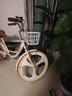 飞鸽（FLYING PIGEON）自行车成人通勤车自行车学生单车成人自行车通勤自行车女士自行车 豪华奶油米|6速|一体轮+礼包 24寸适合150-170cm 实拍图