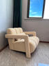 奶油风单人沙发椅设计师客厅懒人沙发家用小户型轻奢休闲椅网红款 牛油果绿 实拍图