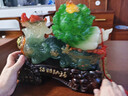 吉善堂开业礼品貔貅玉白菜摆件工艺品办公室客厅酒柜装饰品乔迁新居礼品 中号-约总长29宽12高24CM 实拍图